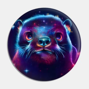 Otter Space Nebula - Grumpy Lycos Pin