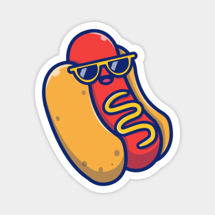 Cute Cool Hotdog Magnet