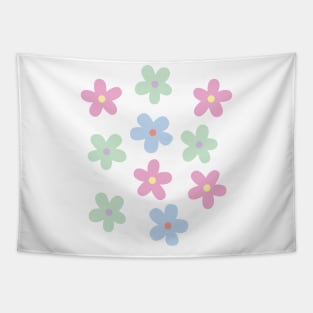 Pastel Color Flowers Tapestry