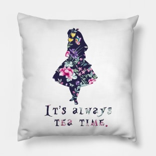 Alice floral designs - Always tea time Pillow