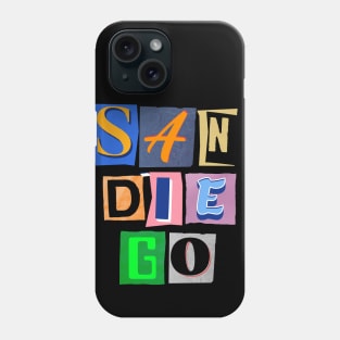 San Diego Scribble Sd Waves Phone Case