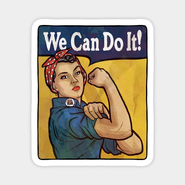 Rosie the Riveter Magnet by Baddest Shirt Co.