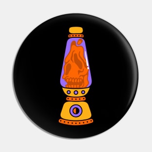 Lava lamp skull Pin