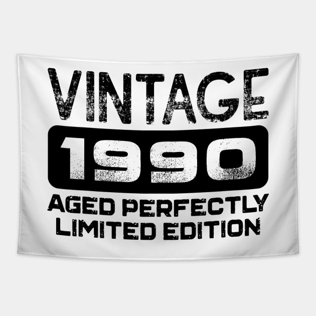 Birthday Gift Vintage 1990 Aged Perfectly Tapestry by colorsplash