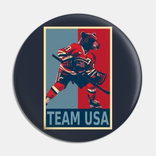 Team USA Grizzly Bear Ice Hockey Pin