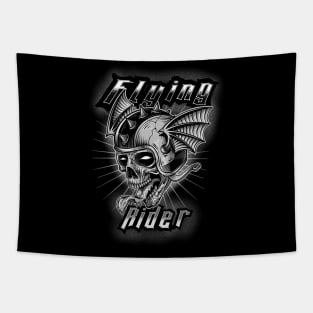 Flying Rider Skull Tapestry