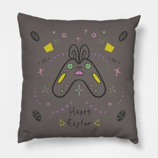Easter bunny gamer SVG Pillow