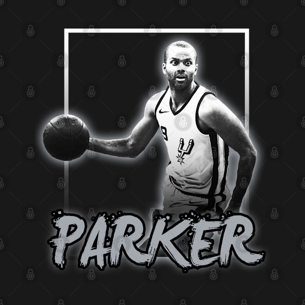 Tony Parker\\Basketball Legend Vintage Style by Mysimplicity.art