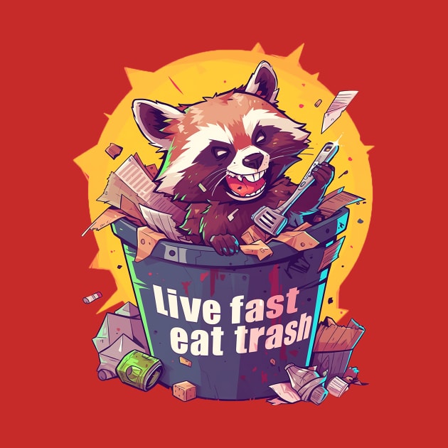 live fast eat trash by Stephanie Francoeur Art