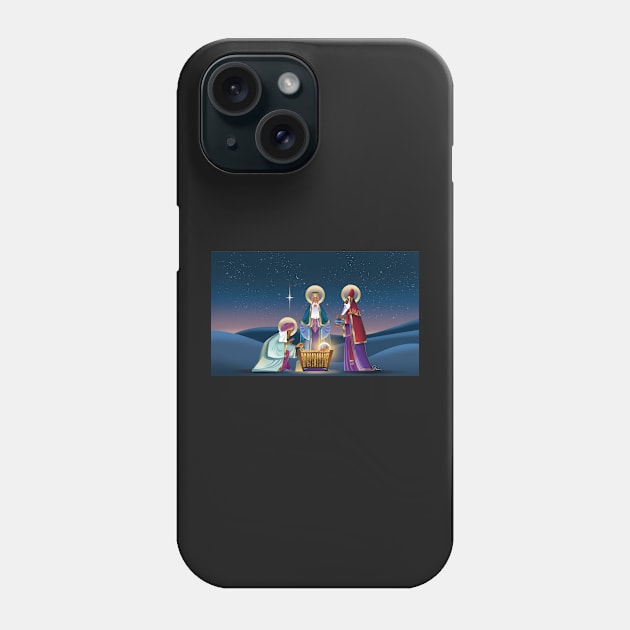 3 Wise Men and Baby Jesus Phone Case by TrevorIrvin