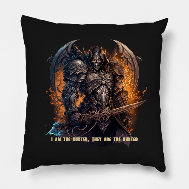 I Am the Hunter, They Are the Hunted Pillow by Abili-Tees