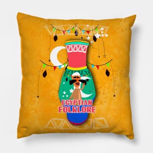 colored pottery Pillow