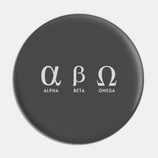 AlphaBetaOmega T Shirt Pin