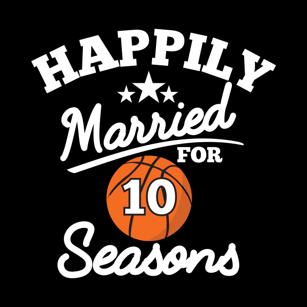 Happily married for 10 seasons, couple matching wedding anniversary gift by RusticVintager