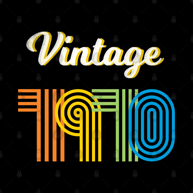 Vintage 1970 Birthday by Boo Face Designs