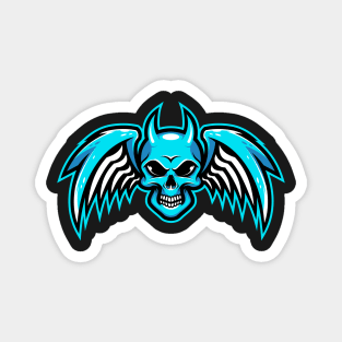 Blue devil illustration design Magnet