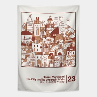 The City and Its Uncertain Walls - Minimalist Artwork Design Tapestry