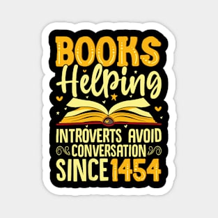 Books Helping Introverts  Conversation Bookworm Magnet