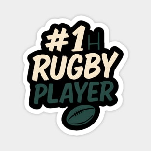 #1 Rugby Player Graphic – Sports Gift for Athletes Magnet