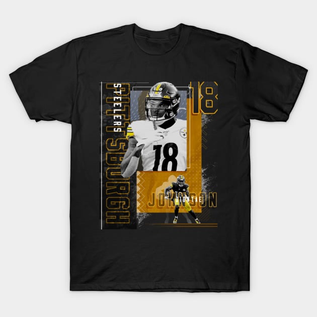 Diontae Johnson Football Paper Poster Steelers 2 - Diontae Johnson - T-Shirt