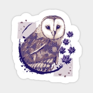 Barn Owl Painting Magnet