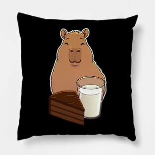 Capybara Chocolate Cake and Milk Pillow