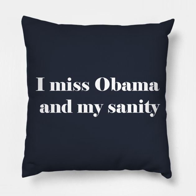 Obama & Sanity Pillow by GrayDaiser