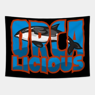 Orca Licious Killer Whale Gift Birthday Shirt Tapestry