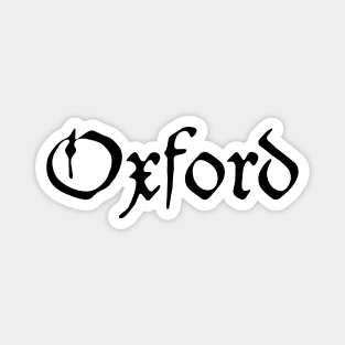 Medieval Calligraphy Oxford Black Lettering Magnet