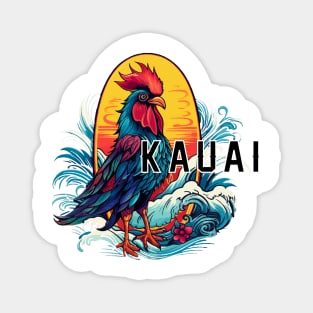 Kauai Hawaii Design, with Black Lettering Magnet