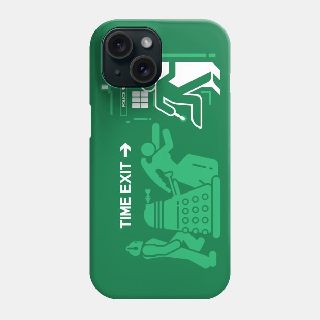 Time Exit - green Phone Case by HtCRU