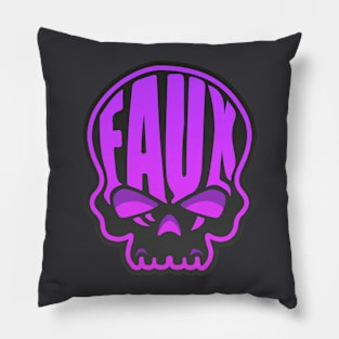 Faux Skull - Purple Pillow