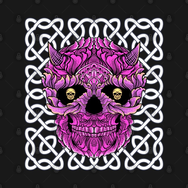 Skull Geometric Art by JeffDesign