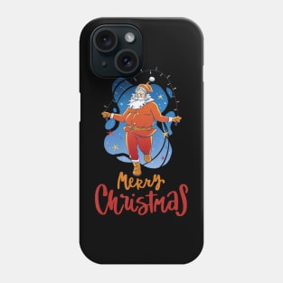 Skipping Santa Claus Wishes Merry Christmas  jumping rope Phone Case