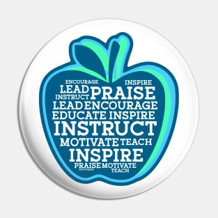 Inspirational apple teacher Pin