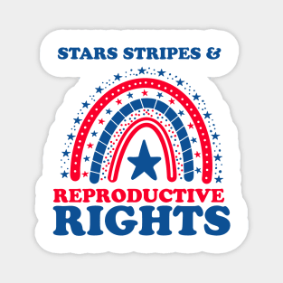 Pro Choice Boho Rainbow Feminist Stars Stripes Reproductive Rights Magnet