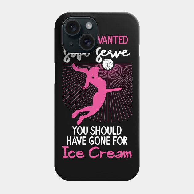 Volleyball T-Shirts and Gifts for Volleyball Playing Girls Phone Case by Shirtbubble