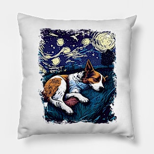 Starry Night Dog - Love Sleeping for Dog Lovers Pillow