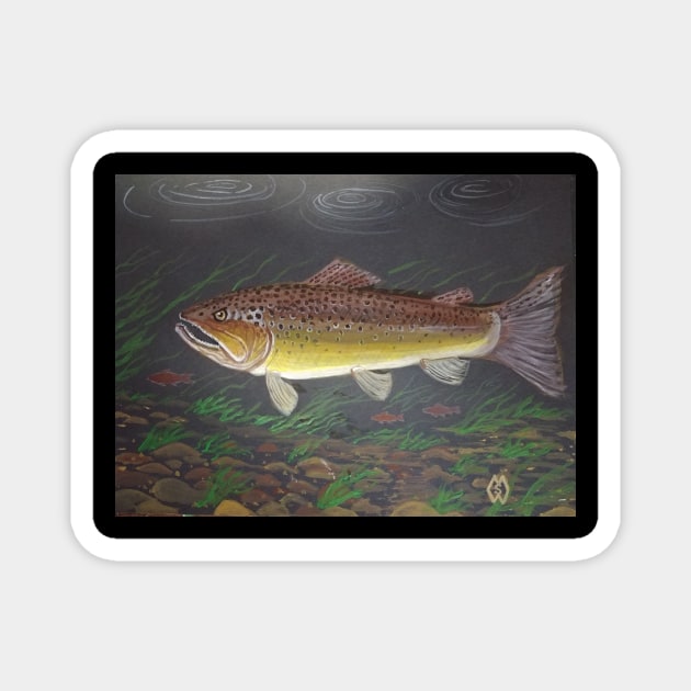 Brown Trout in the Stream Magnet by Matt Starr Fine Art