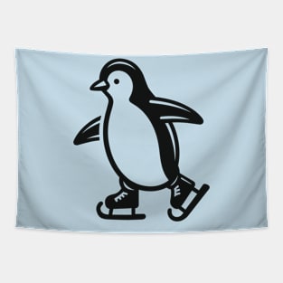 Penguin Ice Skating Tapestry