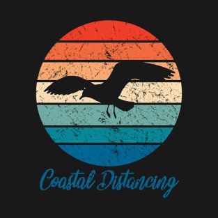 Social Distancing vs Coastal Distancing - Solo Seagull T-Shirt