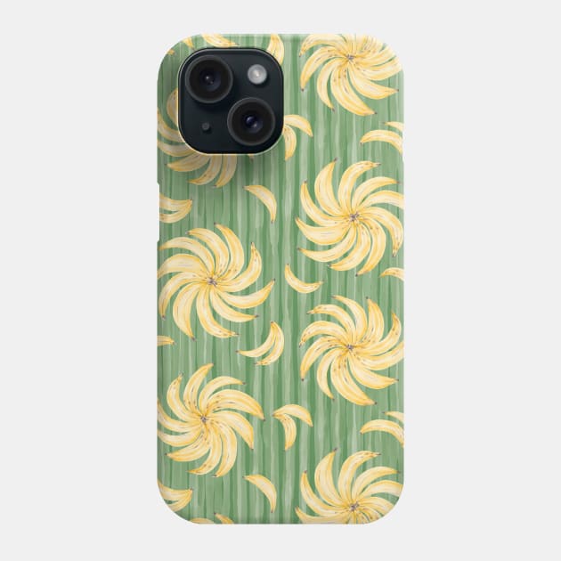 Surreal watercolor of sunflowers bananas Phone Case by marufemia