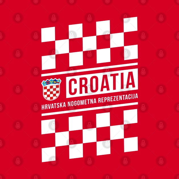 Croatia National Team Checkered Home Jersey Style by CR8ART