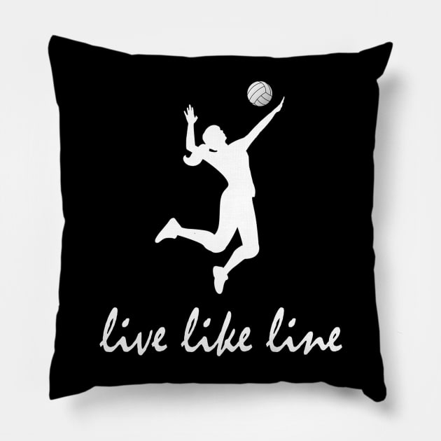 Love Live Like Line Volleyball Womens Best Sports Pillow by Rutha CostumeFashionModel