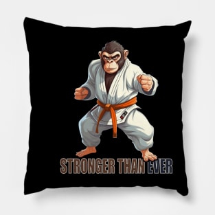 Karate Ape - Stronger Than Ever Pillow