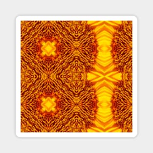 Golden Yellow Sunflower Pattern 8 Magnet