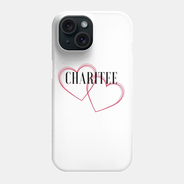 Charitee White Heart Phone Case by Charitee