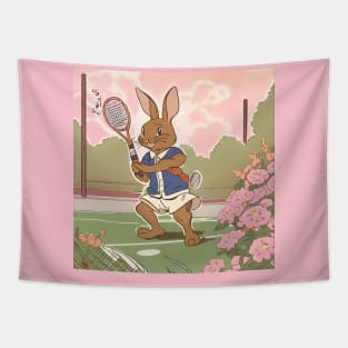 Baseball Playing with Rabbit Lover Baseball Brother in Tournament Tapestry