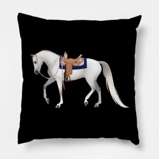 Gray Western Pleasure Arabian - Equine Rampaige Pillow
