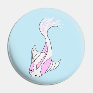 pink and white koi fish Pin